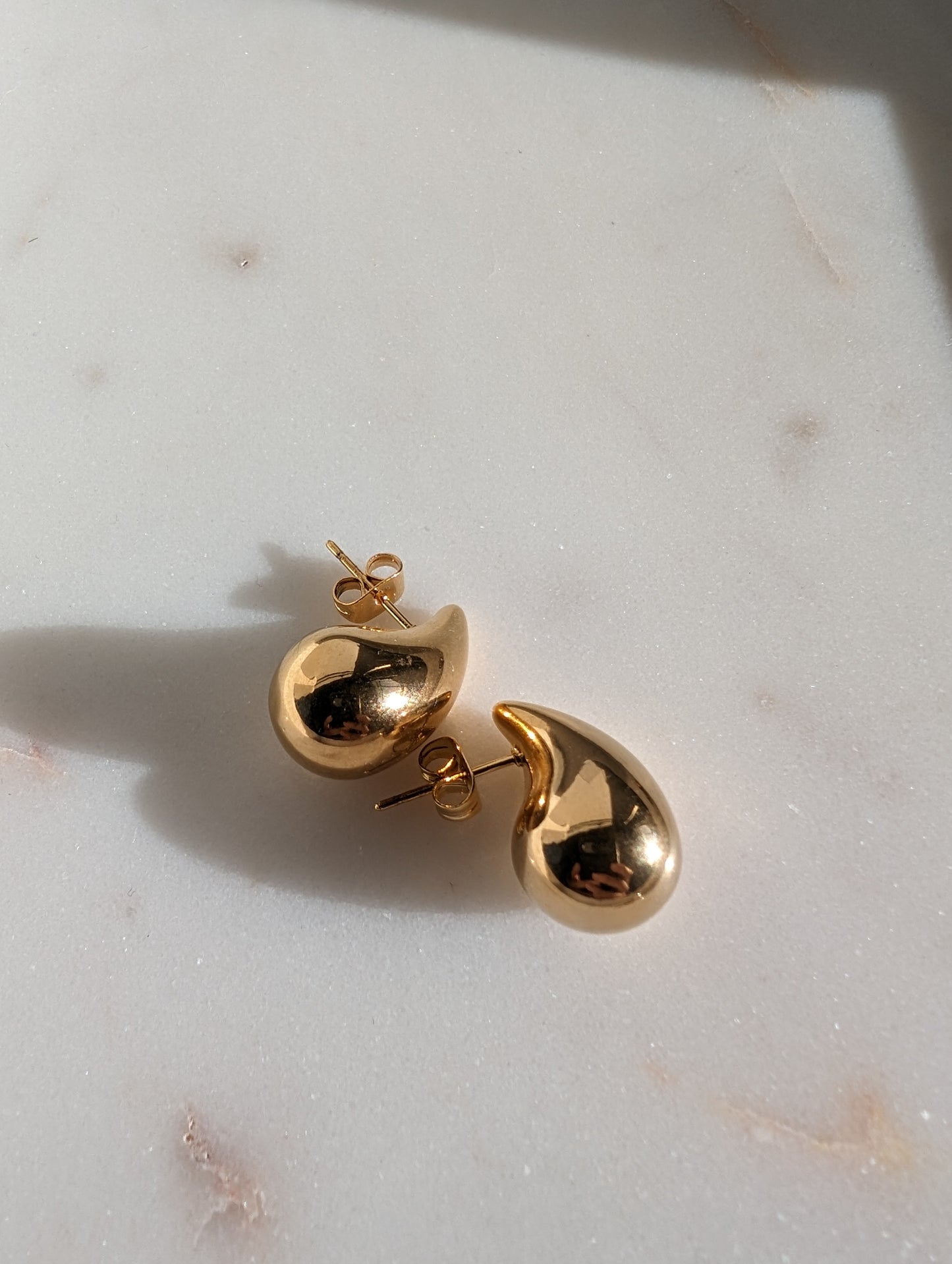 Gold Tear Drop Earrings