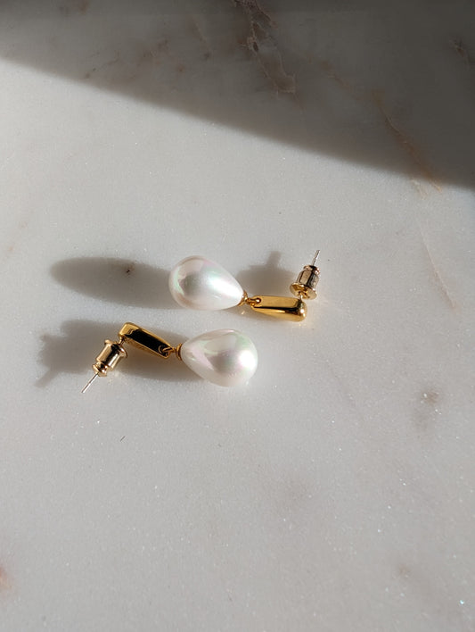 Pearl Drop Bead Earrings