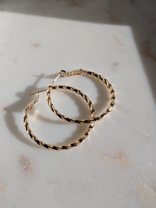 Etched Hoop Earrings