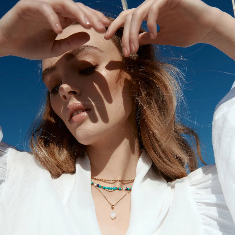 Sorrento / Necklace / Turquoise + Gold