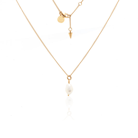 Bianca / Necklace / Pearl + Gold