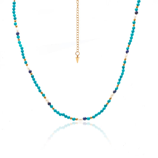 Sorrento / Necklace / Turquoise + Gold