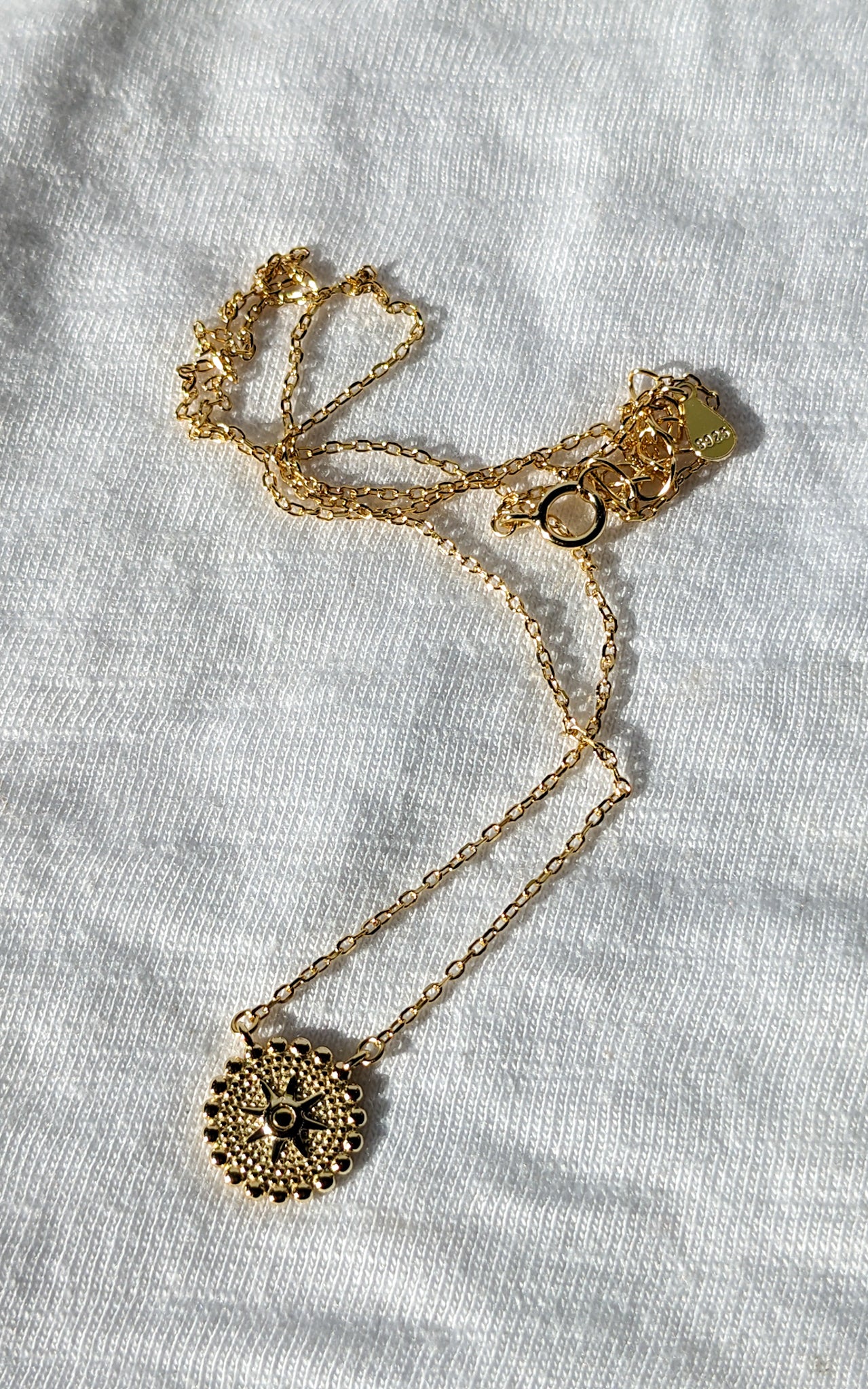 Circle Star Gold Plated Necklace