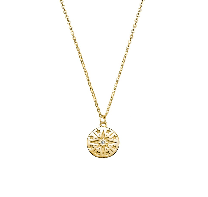Aztec Star Gold Plated Necklace
