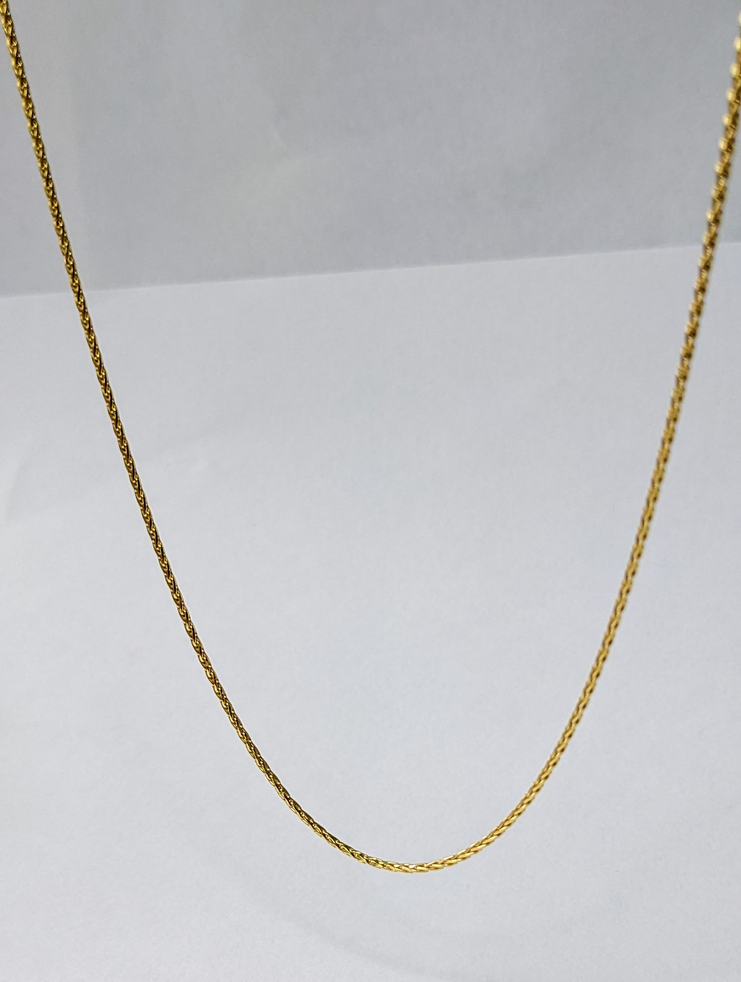 Sterling silver spiga necklace 66cm gold-plated